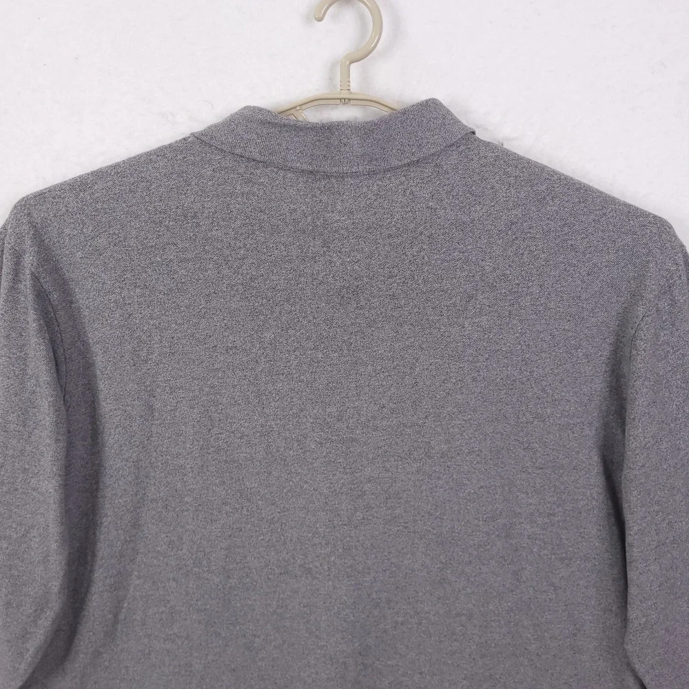 Polo Ralph Lauren Shirt Long Sleeve Polo Mens 3XB Grey Big & Tall Pique Pony